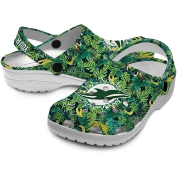 customized miami dolphins tropical leaves clogs high quality