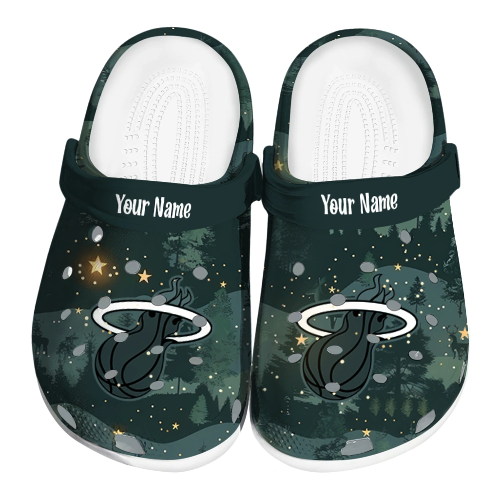 customized miami heat deer nightscape clogs best selling customized miami heat deer nightscape clogs best selling