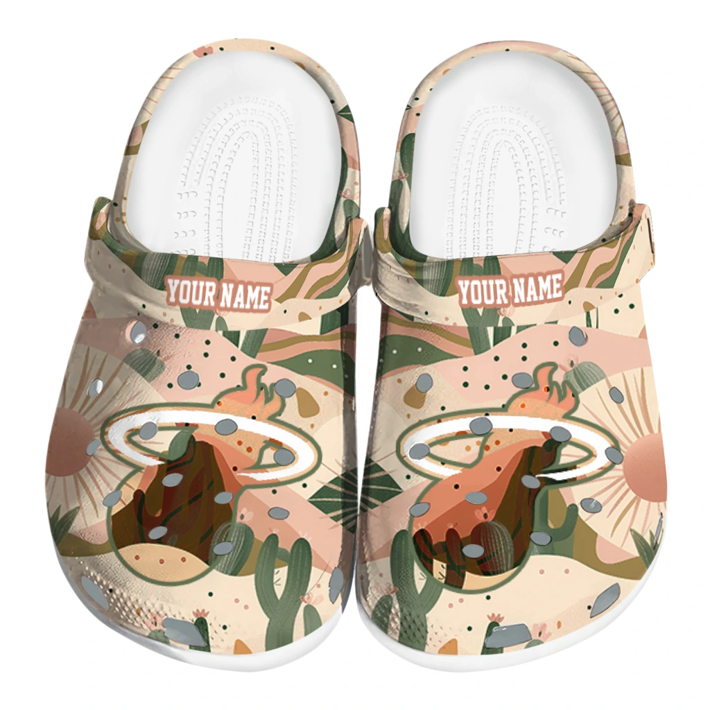 customized miami heat desert cactus pattern clogs best selling customized miami heat desert cactus pattern clogs best selling