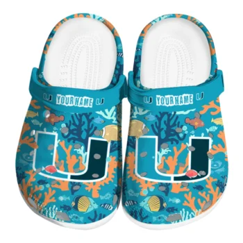 customized miami hurricanes tropical fish ocean clogs best selling