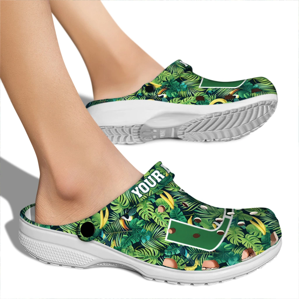 customized miami hurricanes tropical leaves clogs fashion forward customized miami hurricanes tropical leaves clogs fashion forward