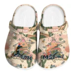 customized miami marlins desert cactus pattern clogs best selling