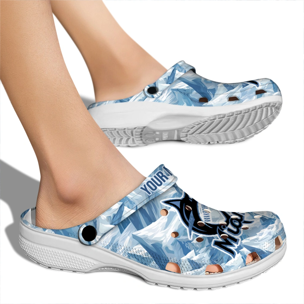 customized miami marlins mountain artwork clogs fashion forward customized miami marlins mountain artwork clogs fashion forward