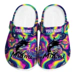 customized miami marlins swirling mushrooms clogs best selling