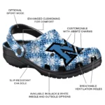 customized miami redhawks snowflake mosaic clogs best selling