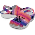 customized miami redhawks wavy stripes clogs best selling