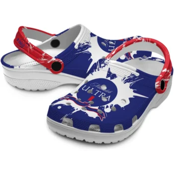 customized michelob ultra eagle majesty blue white clogs high quality hey clogs
