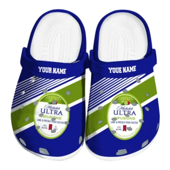 customized michelob ultra infusions emblem blue green clogs best selling hey clogs
