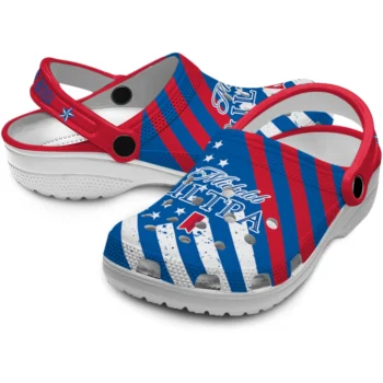 customized michelob ultra pattern red blue clogs high quality hey clogs