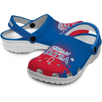 customized michelob ultra red print blue red clogs high quality hey clogs