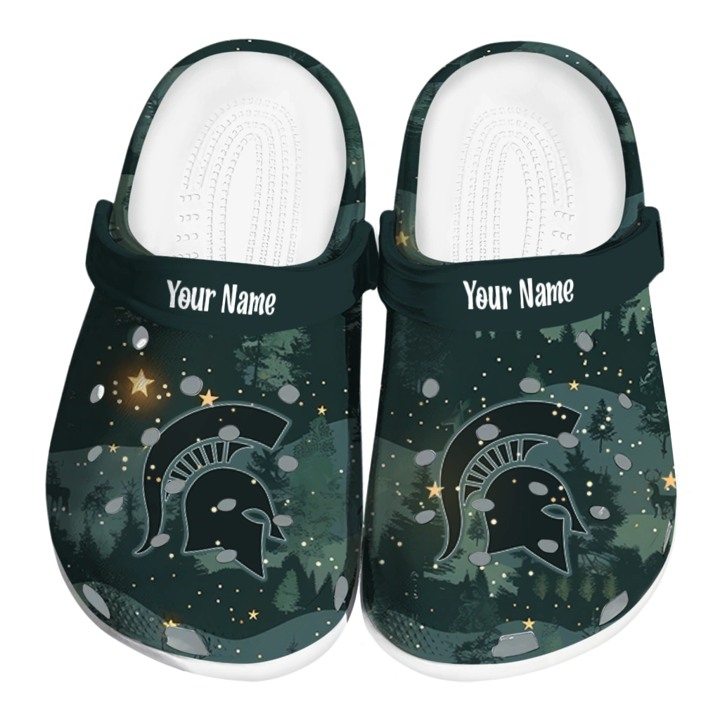 customized michigan state spartans deer nightscape clogs best selling customized michigan state spartans deer nightscape clogs best selling