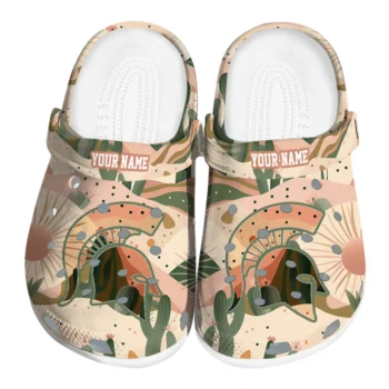 customized michigan state spartans desert cactus pattern clogs best selling