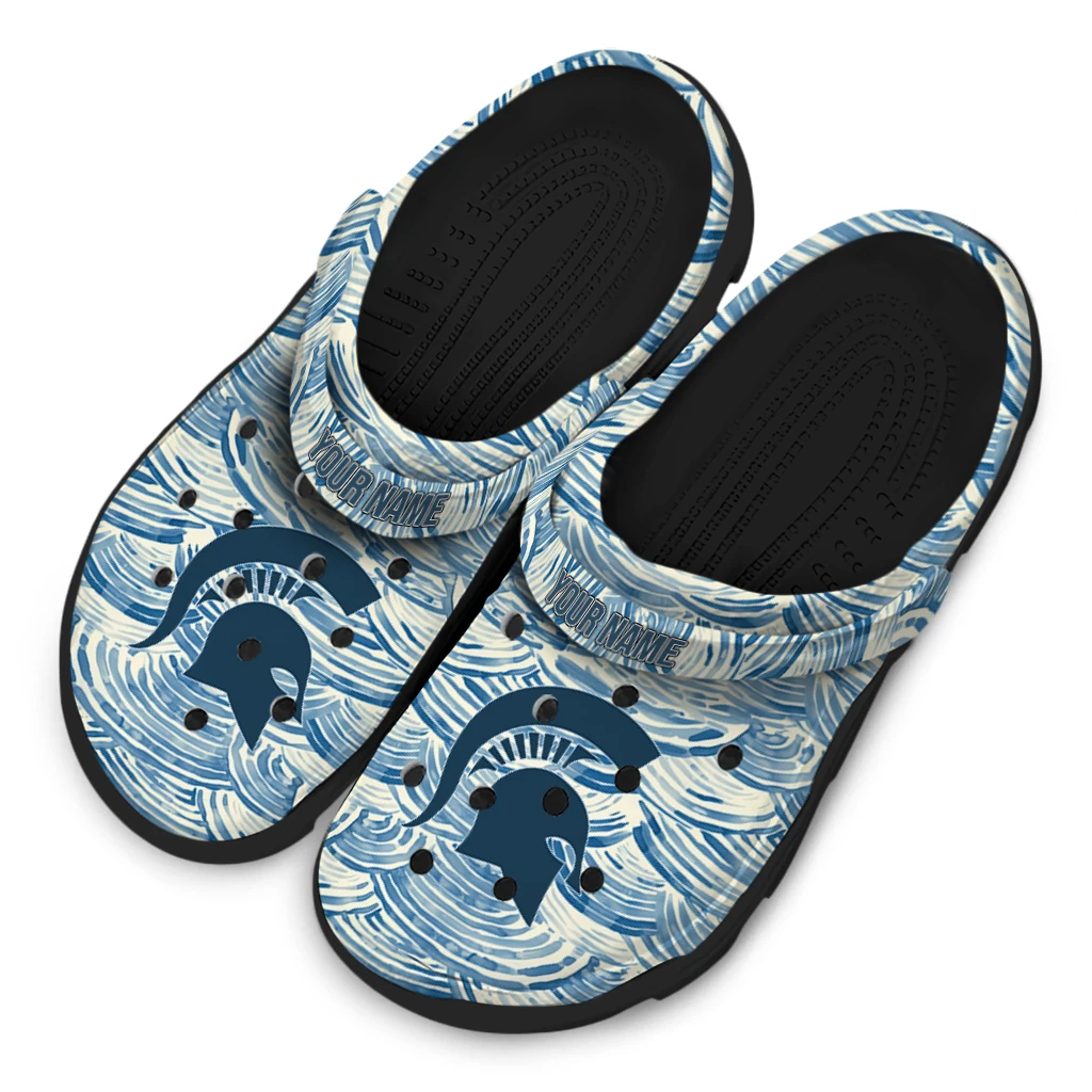 customized michigan state spartans sea swirls clogs latest model customized michigan state spartans sea swirls clogs latest model