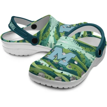 customized michigan wolverines hills illustration clogs high quality