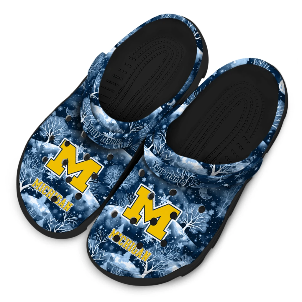 customized michigan wolverines snowy hills clogs latest model customized michigan wolverines snowy hills clogs latest model