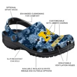 customized michigan wolverines snowy hills clogs best selling