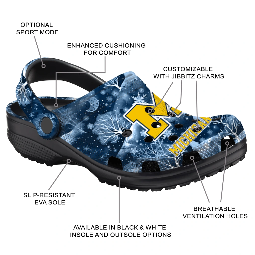 customized michigan wolverines snowy hills clogs new arrival customized michigan wolverines snowy hills clogs new arrival
