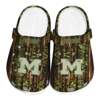 customized michigan wolverines woods forest designs clogs best selling