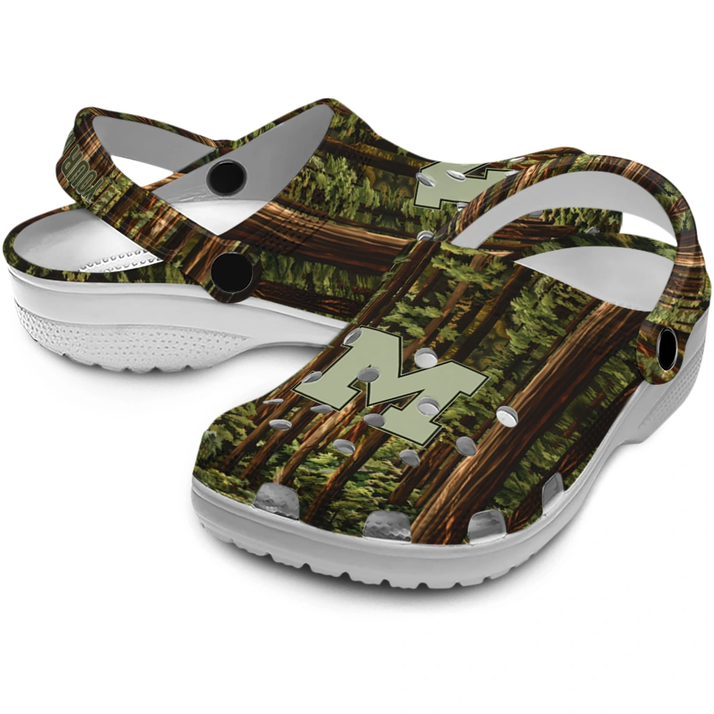 customized michigan wolverines woods forest designs clogs high quality customized michigan wolverines woods forest designs clogs high quality