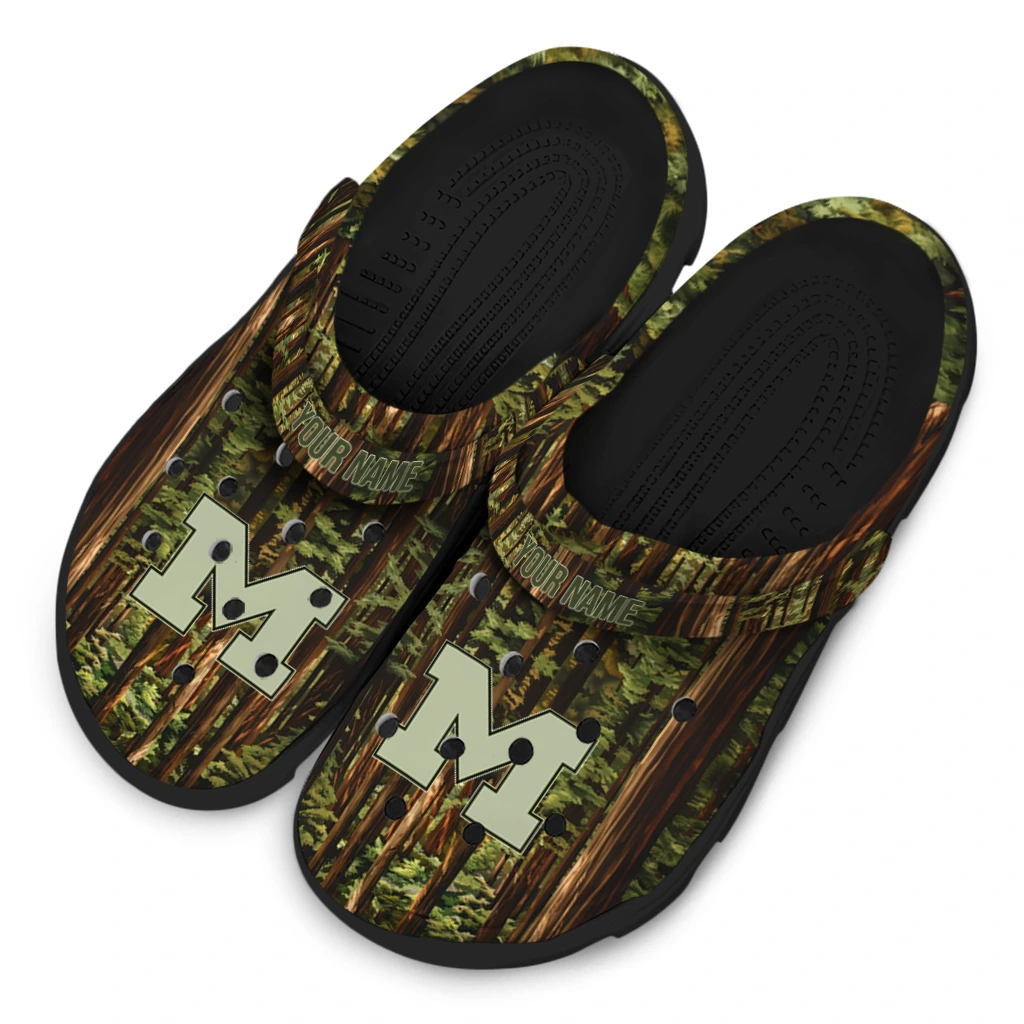 customized michigan wolverines woods forest designs clogs latest model customized michigan wolverines woods forest designs clogs latest model