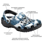 customized middle tennessee blue raiders snowy mountains clogs best selling