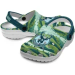 customized milwaukee bucks hills illustration clogs best selling