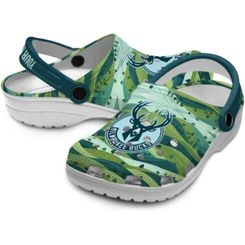 customized milwaukee bucks hills illustration clogs high quality