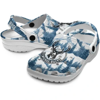 customized milwaukee bucks snowy mountains clogs high quality