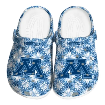 customized minnesota golden gophers snowflake mosaic clogs best selling