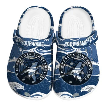 customized minnesota timberwolves wave flow clogs best selling