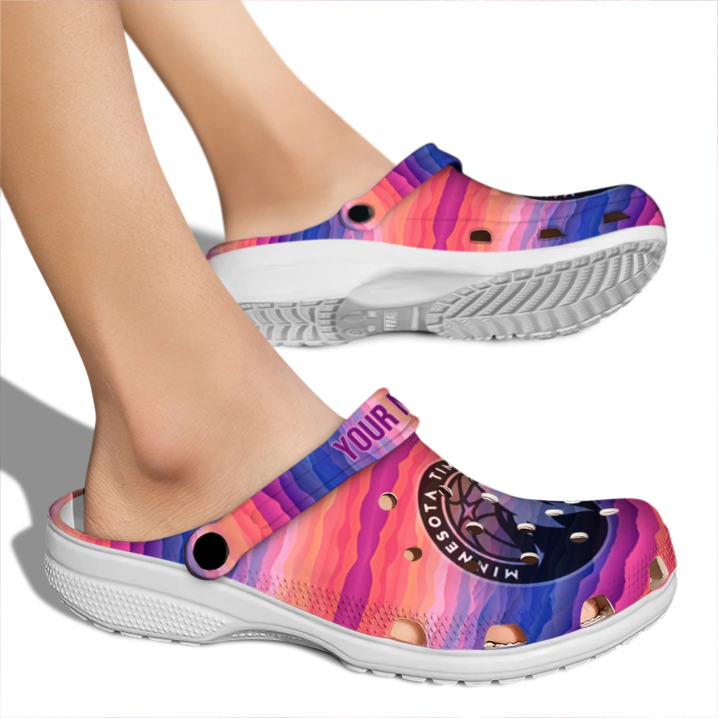 customized minnesota timberwolves wavy stripes clogs fashion forward customized minnesota timberwolves wavy stripes clogs fashion forward