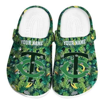 customized minnesota twins tropical leaves clogs best selling