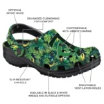 customized minnesota twins tropical leaves clogs best selling