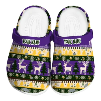 customized minnesota vikings christmas motif clogs best selling
