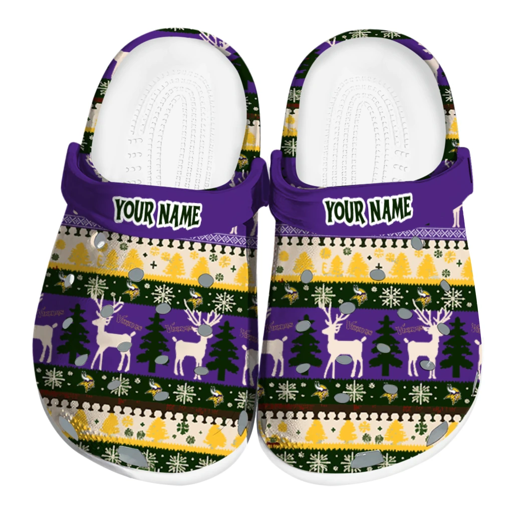 customized minnesota vikings christmas motif clogs best selling customized minnesota vikings christmas motif clogs best selling