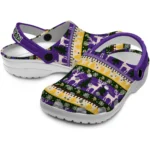 customized minnesota vikings christmas motif clogs best selling