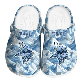 customized minnesota vikings mountain artwork clogs best selling