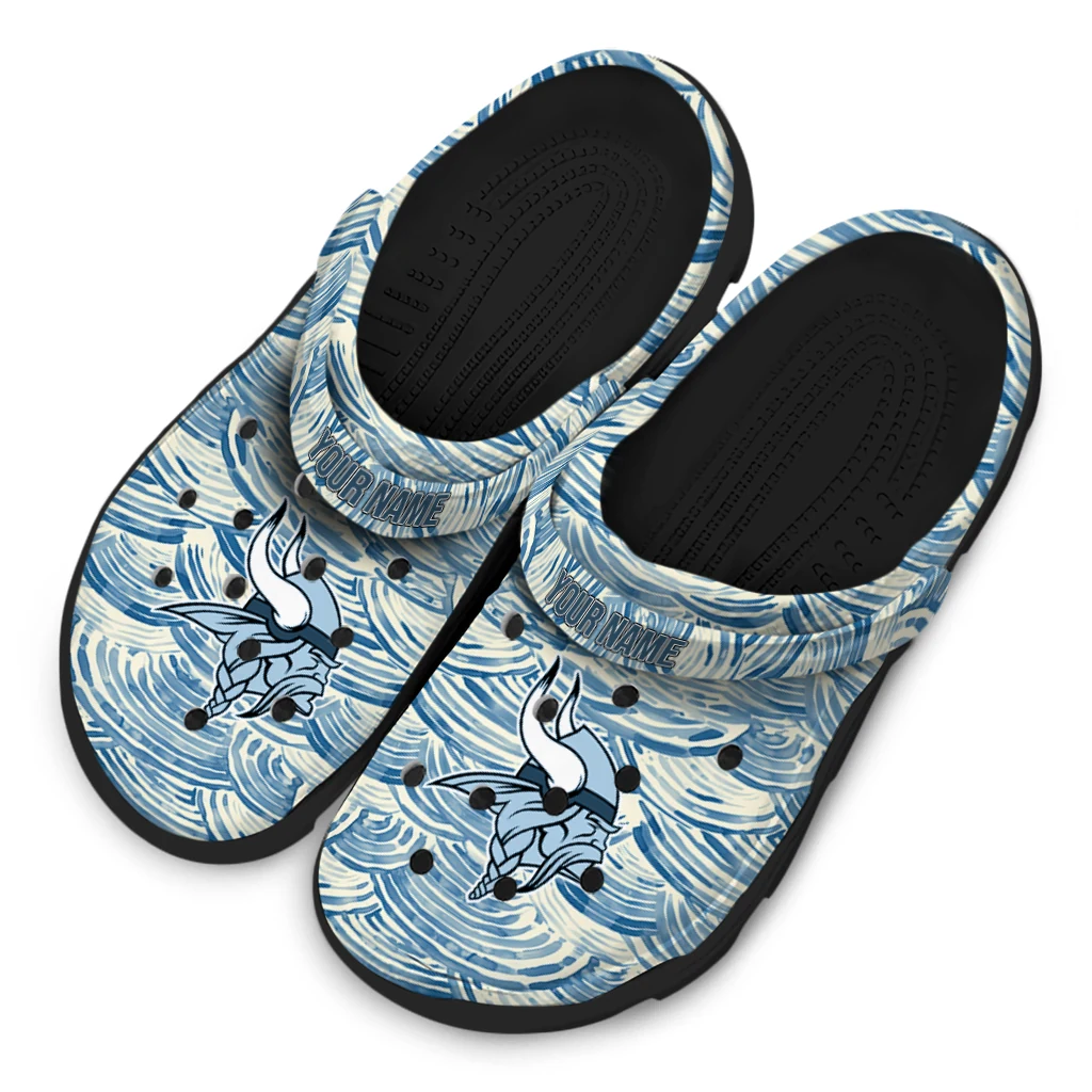 customized minnesota vikings sea swirls clogs latest model customized minnesota vikings sea swirls clogs latest model