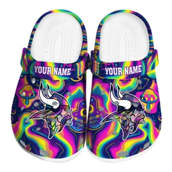 customized minnesota vikings swirling mushrooms clogs best selling