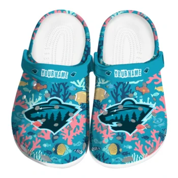 customized minnesota wild tropical fish ocean clogs best selling