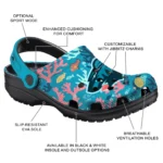 customized minnesota wild tropical fish ocean clogs best selling