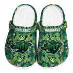 customized minnesota wild tropical leaves clogs best selling