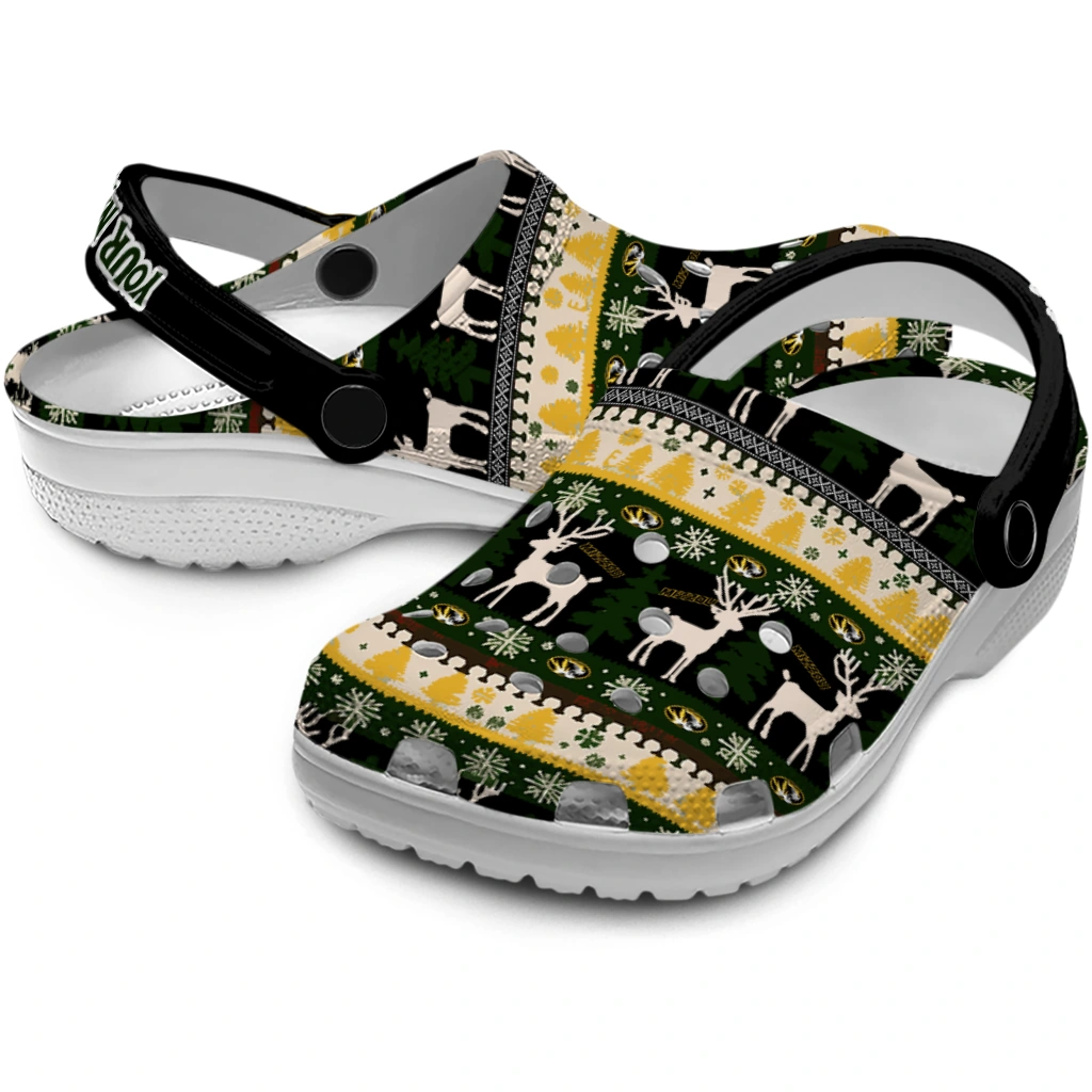 customized missouri tigers christmas motif clogs high quality customized missouri tigers christmas motif clogs high quality