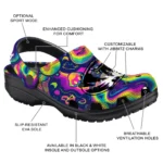 customized missouri tigers swirling mushrooms clogs best selling