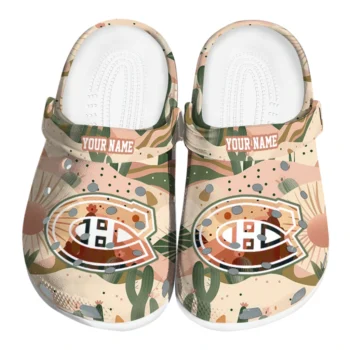 customized montreal canadiens desert cactus pattern clogs best selling