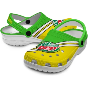 customized mountain dew angle green yellow clogs high quality hey clogs