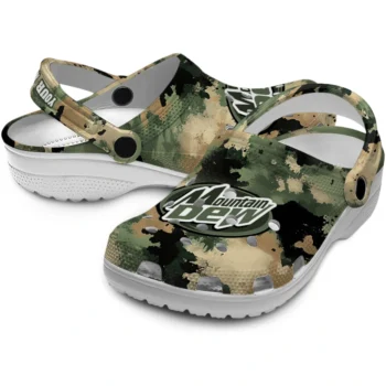 customized mountain dew camouflage green brown clogs high quality hey clogs