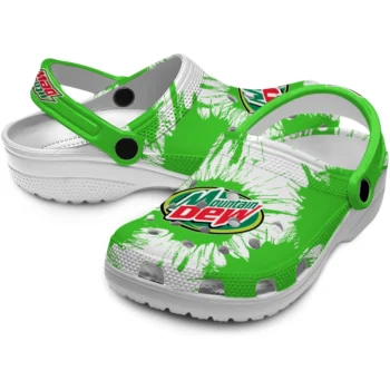 customized mountain dew green brush green white clogs high quality hey clogs