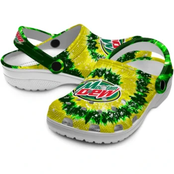 customized mountain dew green tye die yellow green clogs high quality hey clogs
