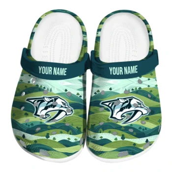 customized nashville predators hills illustration clogs best selling
